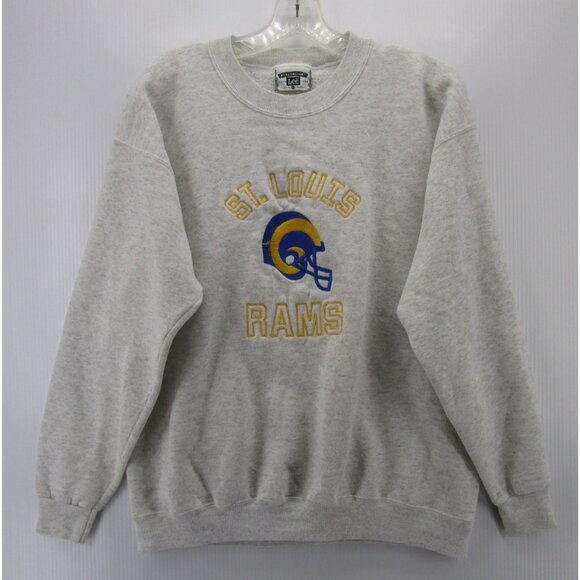 VINTAGE St Louis Rams Sweatshirt Large Lee Heavy Weight NFL 90s USA * - Picture 1 of 13